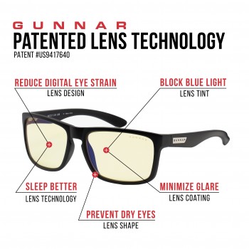 Intercept Onyx Gunnar Computer Glasses Amber