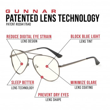Maverick Gunmetal Clear Gunnar Computer Glasses