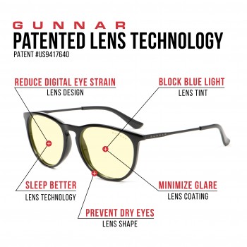 Menlo Onyx Amber Gunnar Computer Glasses