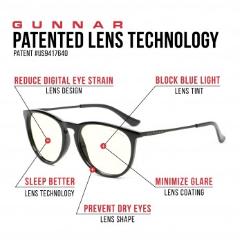 Menlo Onyx Clear Gunnar Computer Glasses