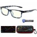 Cruz Kids Large Navy Tortoise Clear Gunnar Computer Glasses age 8-12