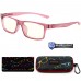 Ochelari Protectie Calculator Gunnar CRUZ KIDS LARGE PINK CLEAR 8-12 ani