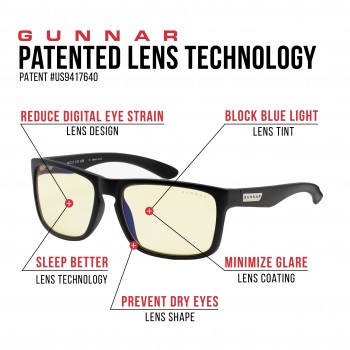 Intercept Onyx Amber +1.50 - Gunnar Reading Computer Glasses