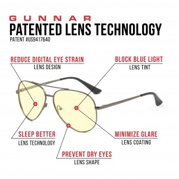 Ochelari pentru Calculator Gunnar MAVERICK GUNMETAL Amber Natural