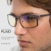 PLAID Onyx Graphite Amber Computer Glasses