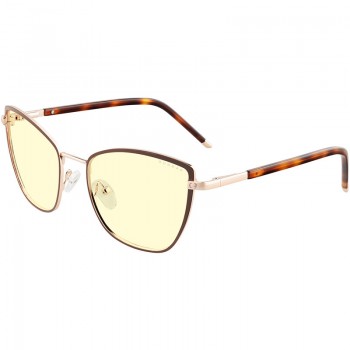  Blue Light Glasses Erika Amber Coffee Gold