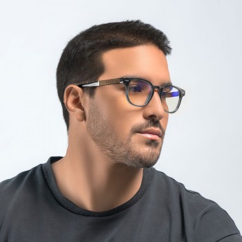  Blue Light Glasses TIOGA Gray-Crystal Amber Mineral