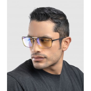  Blue Light Glasses Pinnacles Clear Onyx-Silver